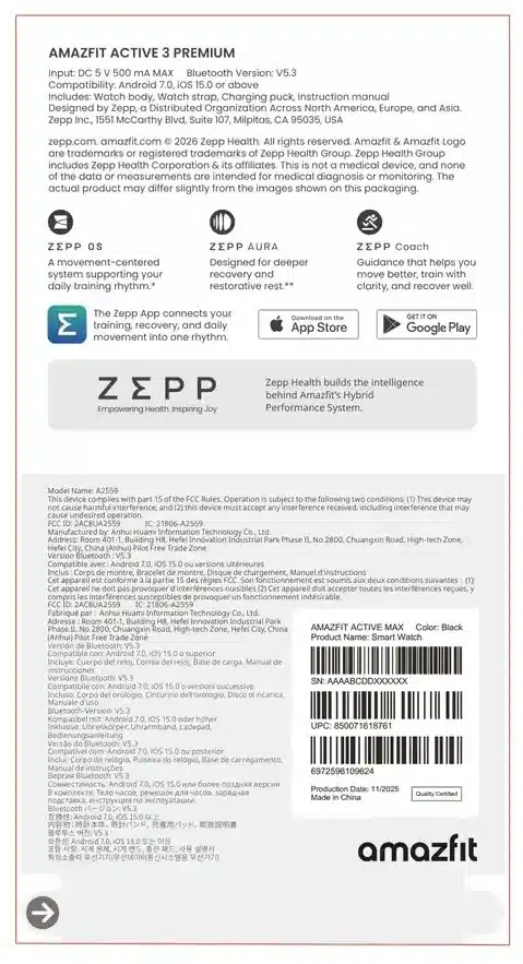 Amazfit Active 3 Premium