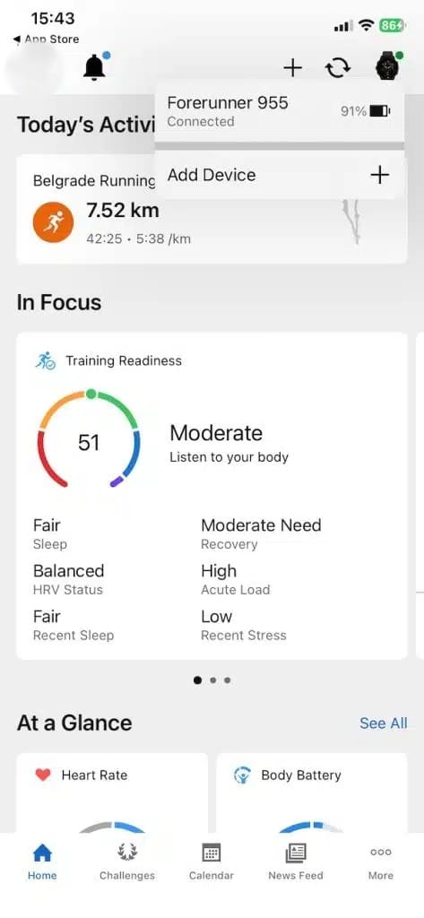 Garmin Connect wreszcie pokazuje poziom baterii – aktualizacja, na którą wszyscy czekali 2 Garmin Connect battery status 473x1024 1