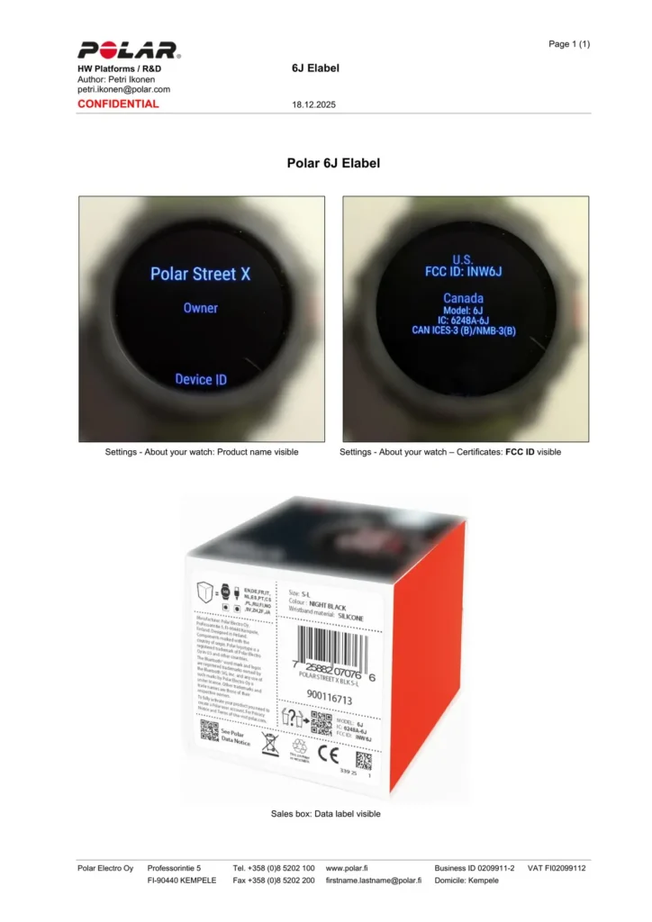 Nowy smartwatch Polar na horyzoncie Wyciekły dane o nowym modelu