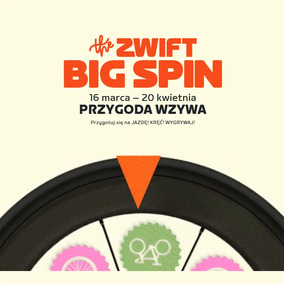 Zwift Big Spin 2026 – wyścig po nagrody w wirtualnym świecie 8 Zwift Big Spin 2026 – wyścig po nagrody w wirtualnym świecie