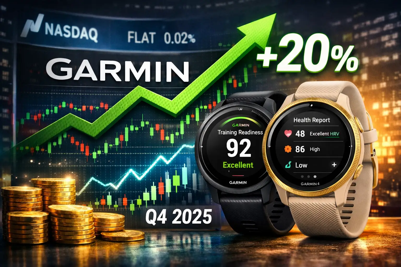 Garmin zaskakuje wynikami. Akcje rosną o 20% po rekordowym Q4 2025