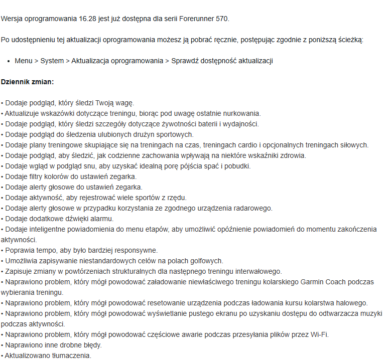 co nowego w Forerunner 570 i 970